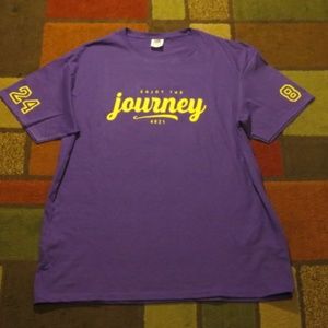 PURPLE & YELLOW ENJOY THE JOURNEY TEE